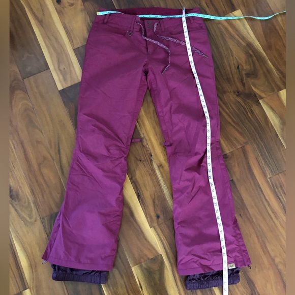 Roxy ski pants snowboard pink cranberry dryflight 15k pockets woodrun - Picture 13 of 16